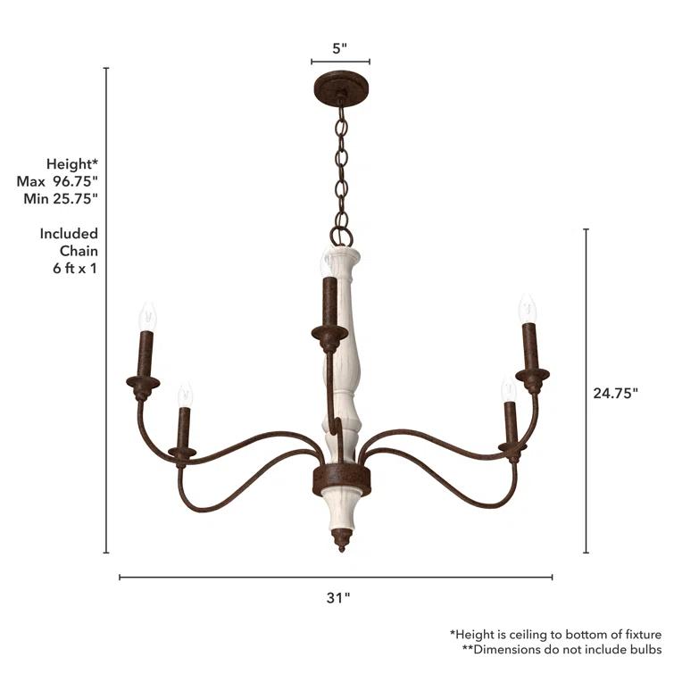 Teren 6 - Light Candle Style Classic / Traditional Chandelier