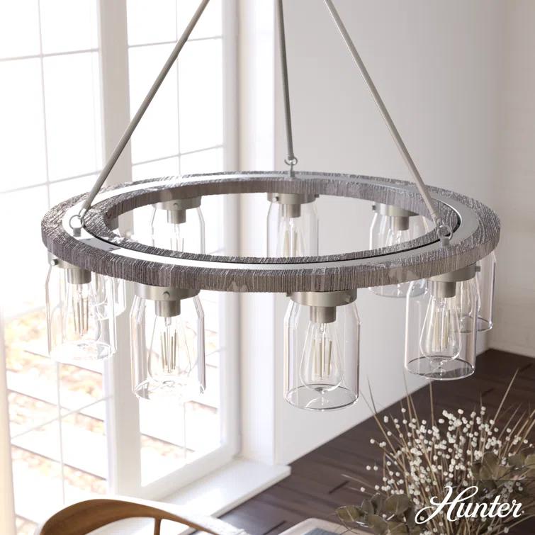 Devon Park 9 - Light Candle Style Chandelier