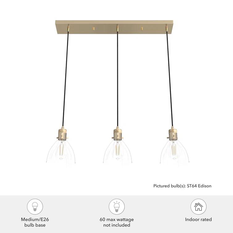 Van Nuys 3 Light Linear Cluster Pendant
