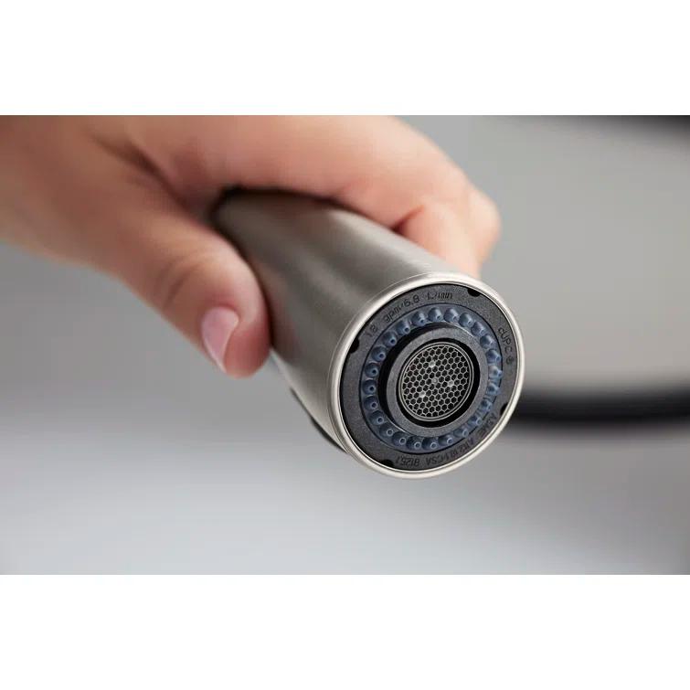 Simplice Touchless Pull-Down Kitchen Sink Faucet with Three-Function Sprayhead