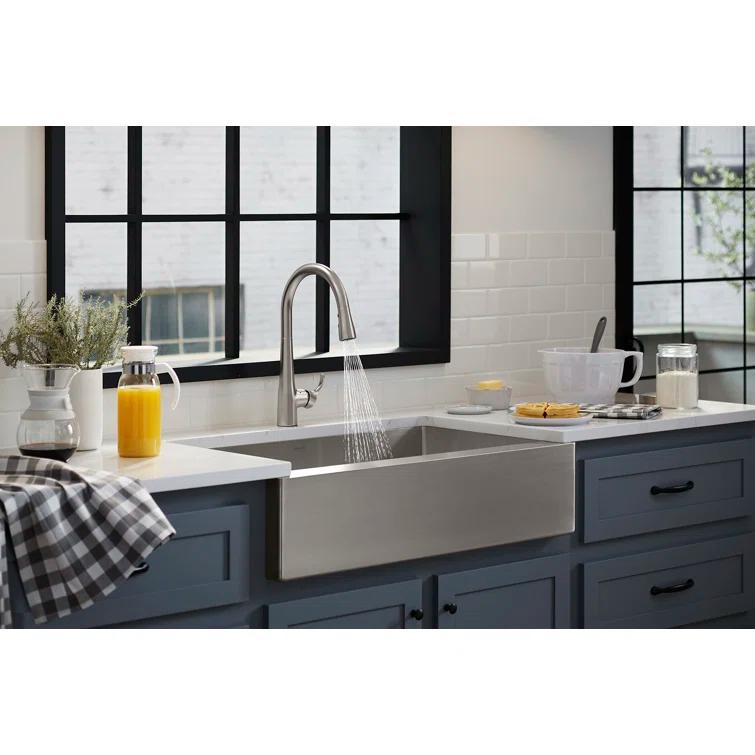 Simplice Touchless Pull-Down Kitchen Sink Faucet with Three-Function Sprayhead