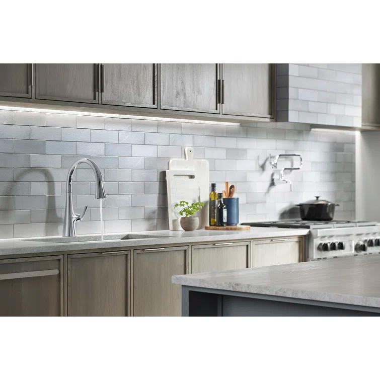 Graze Pull-Down Single Handle Kitchen Faucet With Three-Function Sprayhead With Accessories