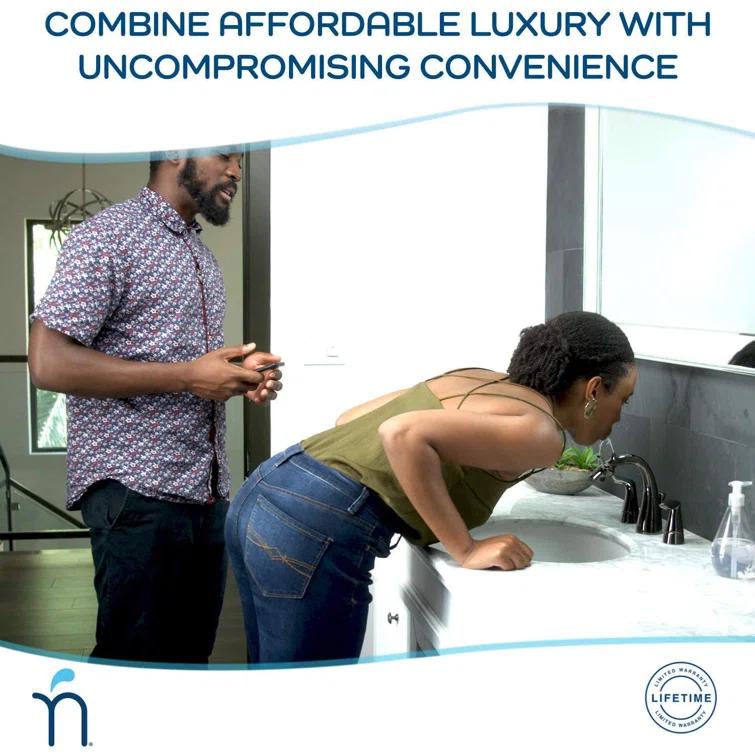 Da Vinci Widespread Bathroom Fountain Faucet with Drain Assembly