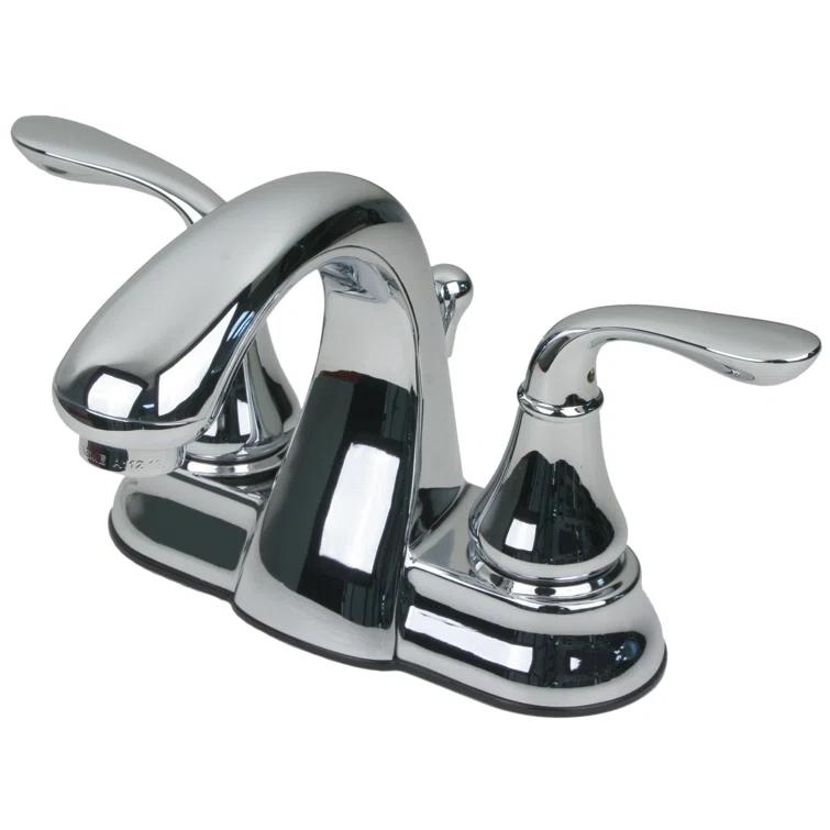 Centerset Bathroom Faucet with Drain Assembly