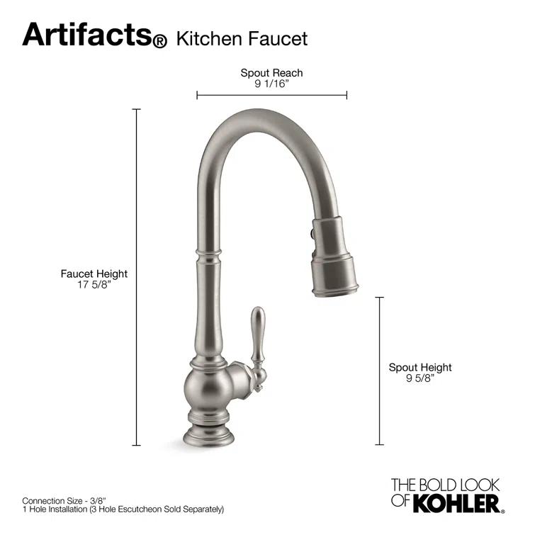 Artifacts® Pull Down Single Handle Kitchen Faucet