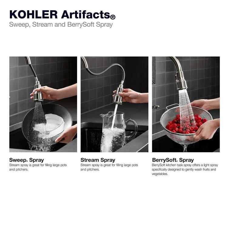 Artifacts® Pull Down Single Handle Kitchen Faucet