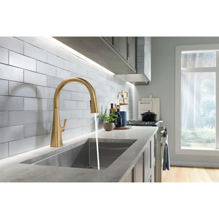 Graze Touchless Pull-Down Kitchen Sink Faucet With Three-Function Sprayhead