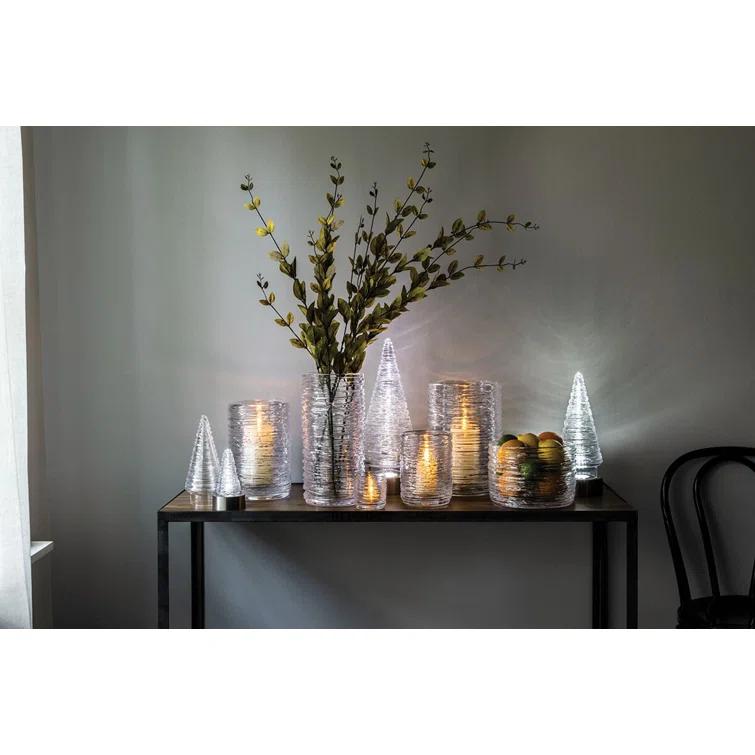 Small Clear Glass Hurricane Candle Holder