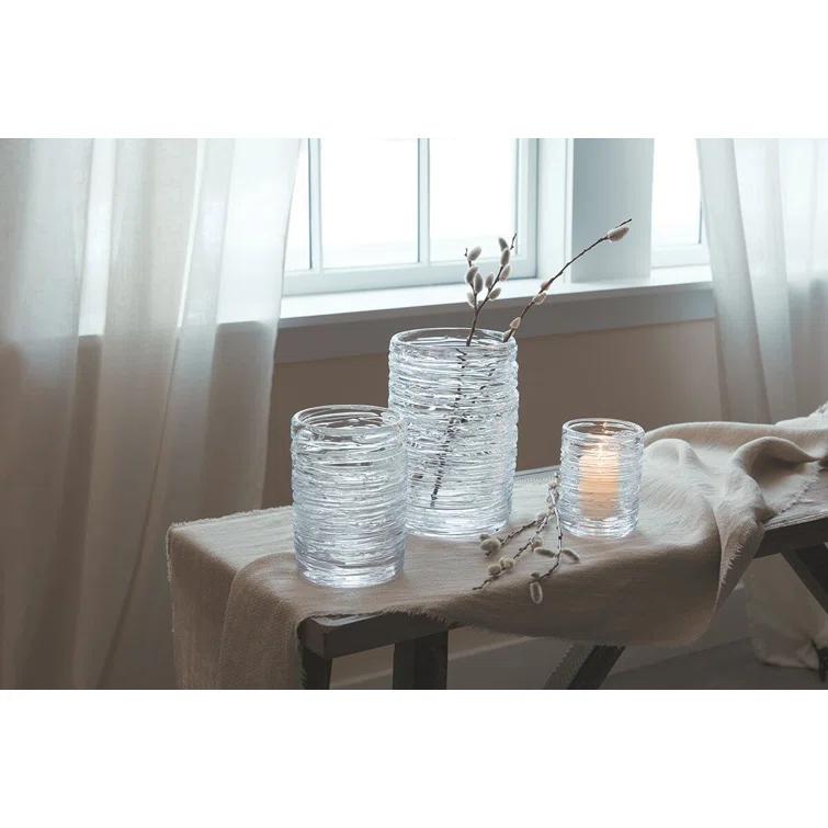 Small Clear Glass Hurricane Candle Holder