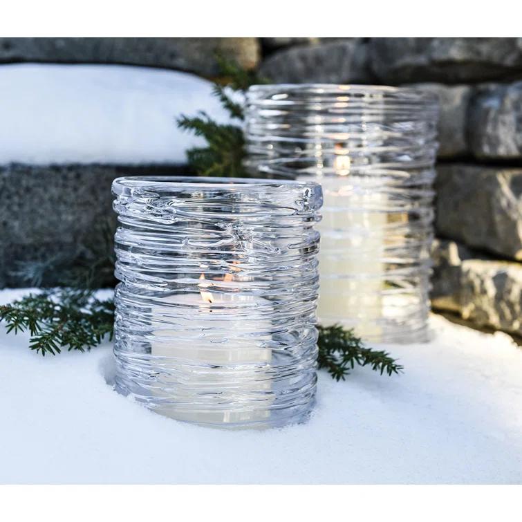 Small Clear Glass Hurricane Candle Holder
