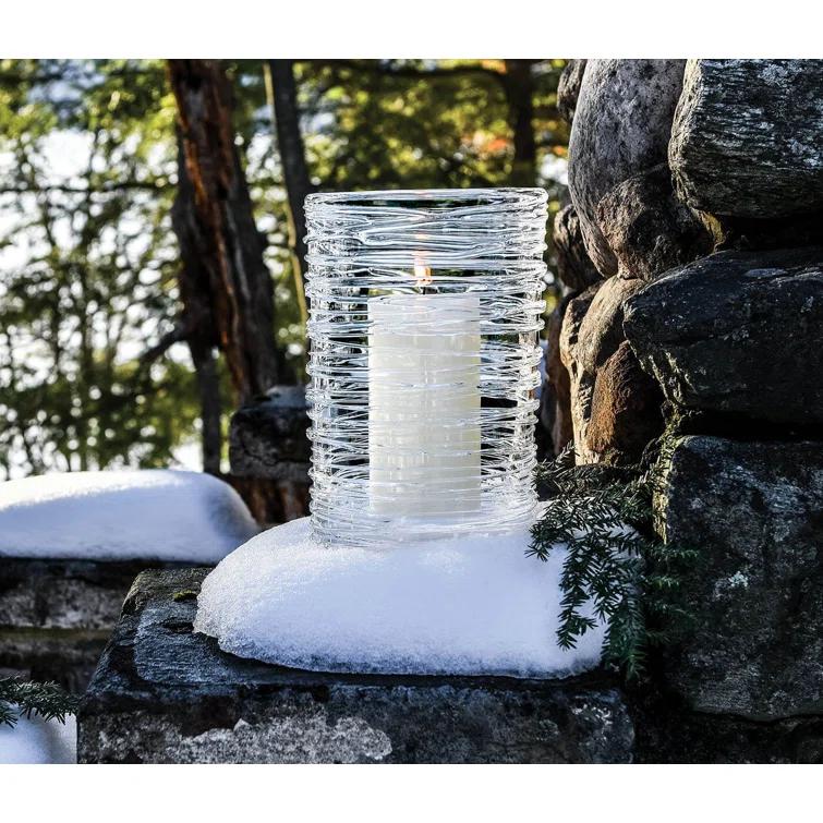 Small Clear Glass Hurricane Candle Holder