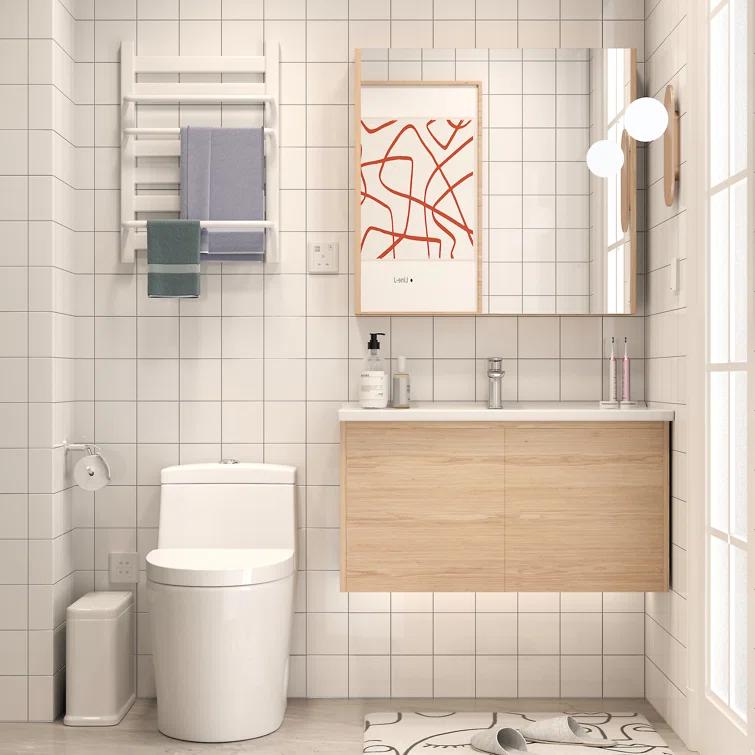 Greta Tornado Powerful Flush One-Piece Toilet, 1.28 GPF Elongated Floor Mounted