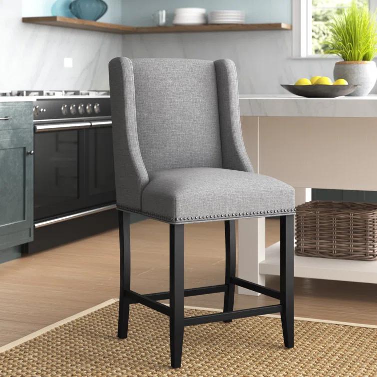 Modway Baron Upholstered Fabric Bar Stool