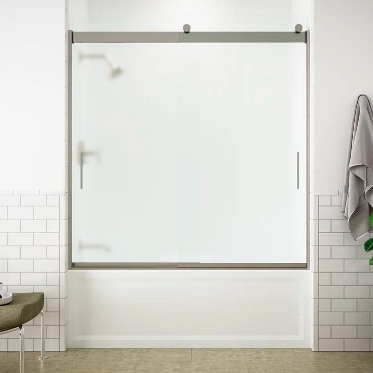 Levity 59.62" x 62" Bypass Bath Door with CleanCoat® Technology