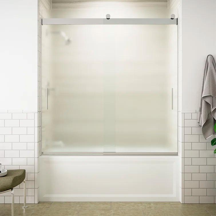 Levity 59.62" x 62" Bypass Bath Door with CleanCoat® Technology