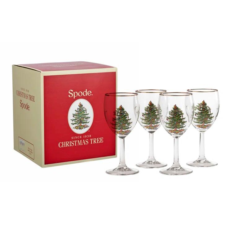 Spode Christmas Tree Wine Glasses (Set of 4)