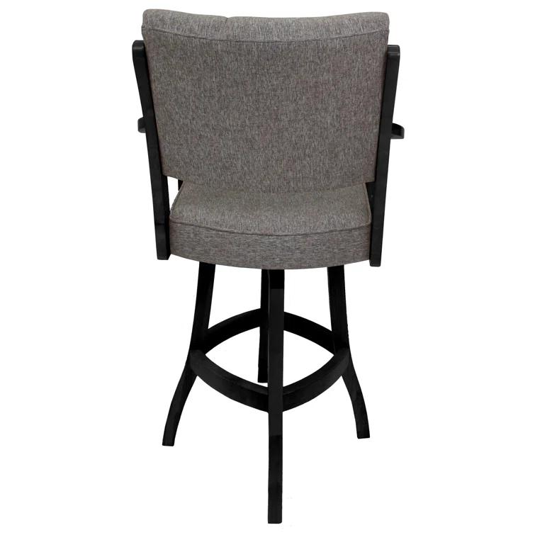 Casa Swivel Upholstered Counter Stool with Solid Wood Frame