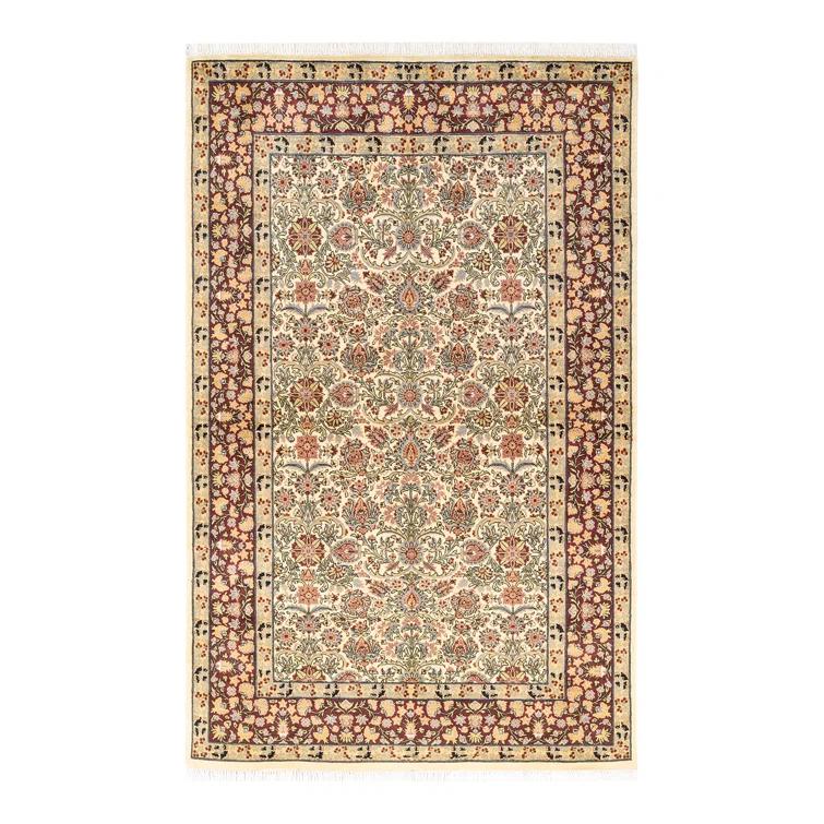 Solo Rugs Classic One-of-a-Kind Hand-Knotted Yellow/Blue/Red Area Rug 4'7" x 7'3" & Reviews | Perigold