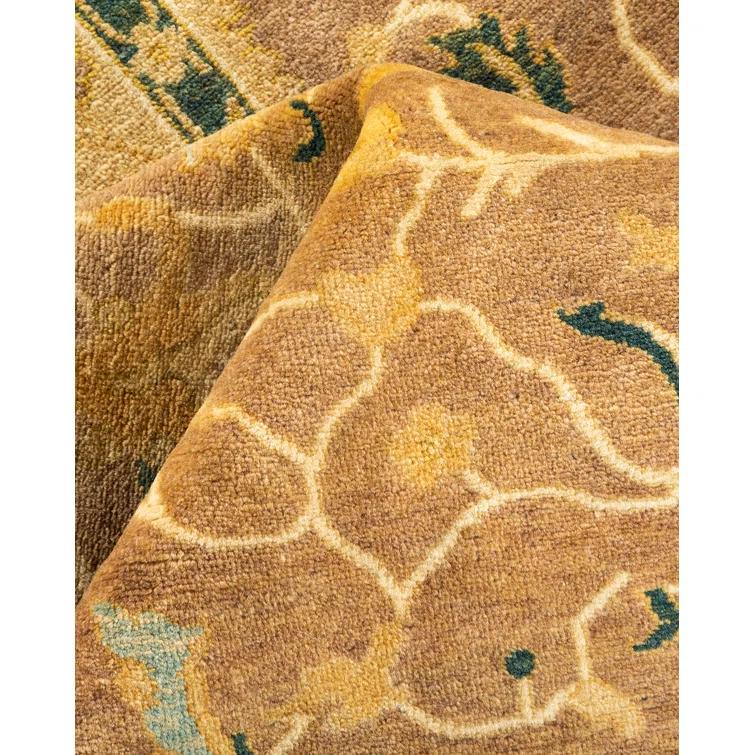 Isabelline One-of-a-Kind 6' 0" X 9' 5" 2000s Wool Area Rug in Brown