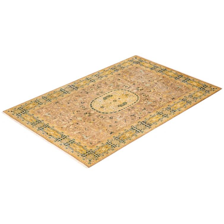 Isabelline One-of-a-Kind 6' 0" X 9' 5" 2000s Wool Area Rug in Brown