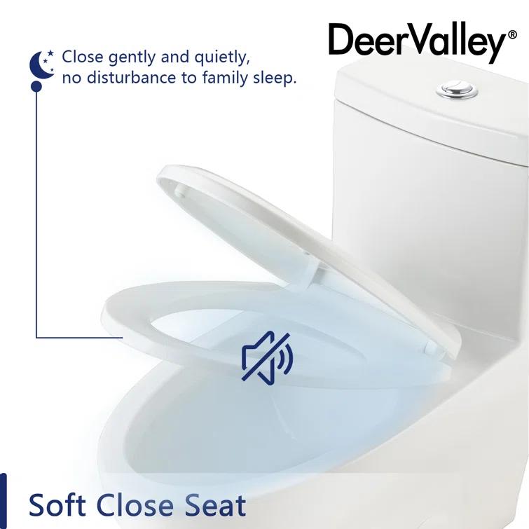 Ally Standard Bathroom Toielt, Modern Toilet with Comfort Chair Height Floor Mounted(Seat Included)