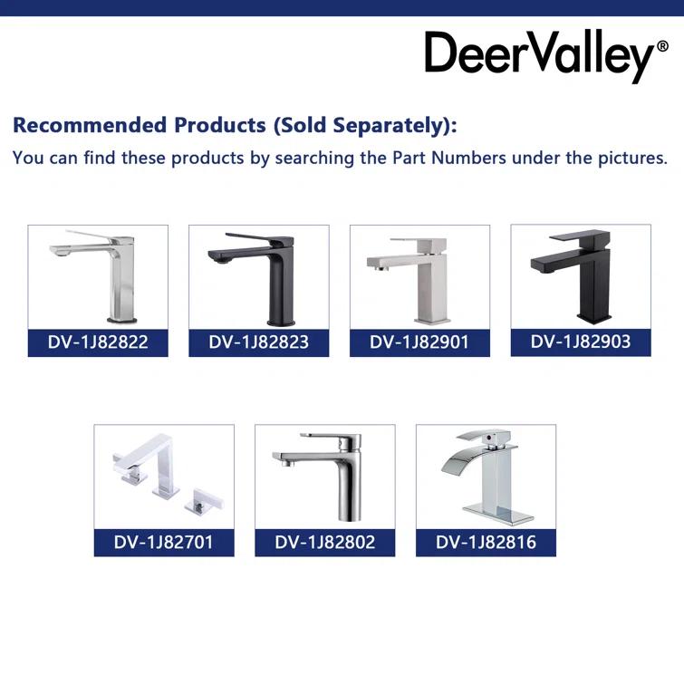 DeerValley Ursa 20" X 15.6" Rectangular Vitreous China Undermount Bathroom Sink with Overflow