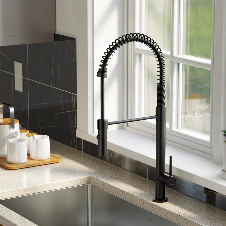Karran Bluffton Single Handle Pull Down Sprayer Kitchen Faucet