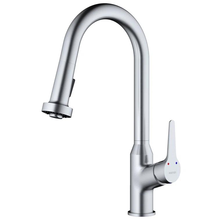 Karran Karran Scottsdale Single Handle Pull Down Sprayer Kitchen Faucet KKF250SS