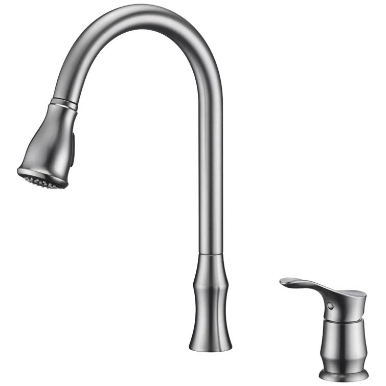 Karran Hillwood Single Handle Pull Down Sprayer Kitchen Faucet