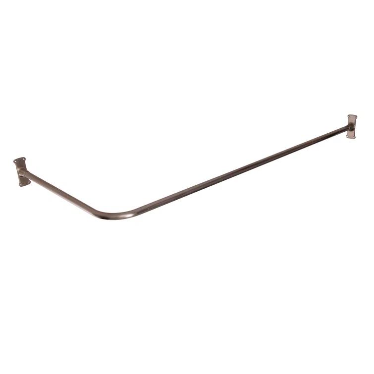 Corner L-Shaped Fixed Shower Curtain Enclosure