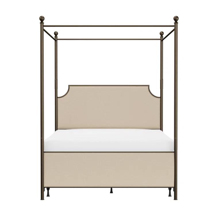 Aasif Upholstered Metal Canopy Bed