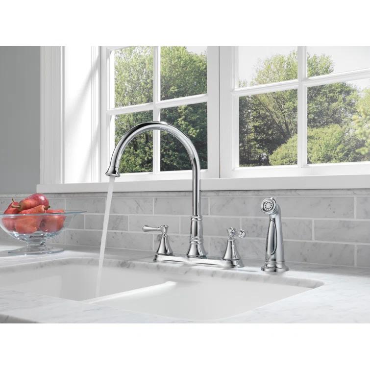 Cassidy Double Handle Kitchen Faucet with Side Spray