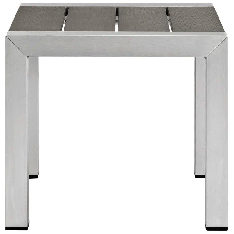 Modway Beach Outdoor Patio Aluminum Side Table