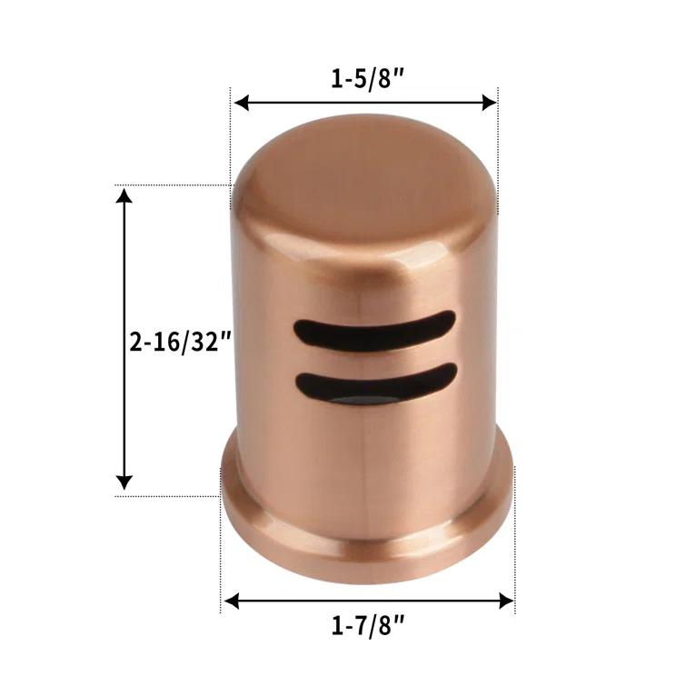 Kitchen dishwasher air gap cap, copper air gap cover for replacement