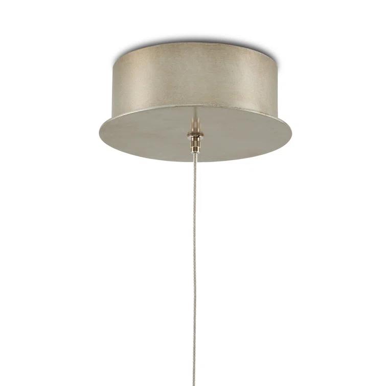 Beehive Rattan Shade Silver Finish 1-Light Pendant