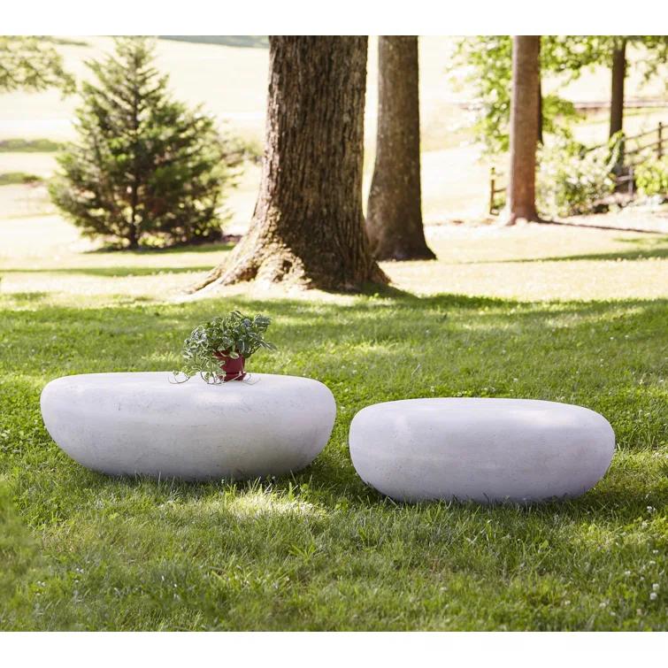 Phillips Collection Roman Stone River Stone Solid Coffee Table