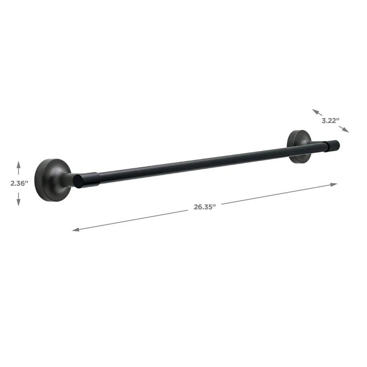 Voisin 24 in. Towel Bar Bath Hardware Accessory in Matte Black