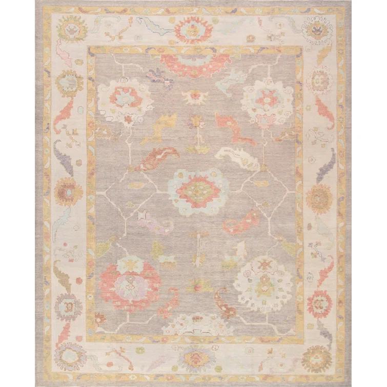Pasargad Home Oushak Collection Hand-Knotted Wool Area Rug-11'10" X 14' 4"