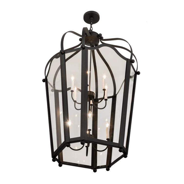 Citadel 10 - Light Dimmable Lantern Geometric Chandelier