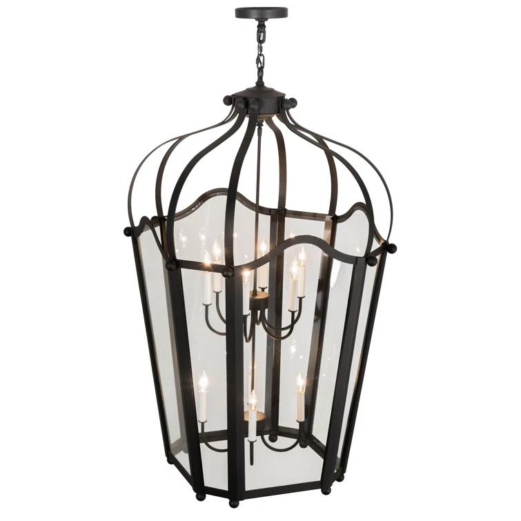 Citadel 10 - Light Dimmable Lantern Geometric Chandelier