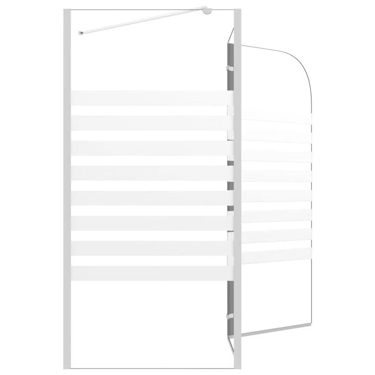 VidaXL Bathtub Shower Door Folding Bathtub Door Tub Enclosure Tempered Glass