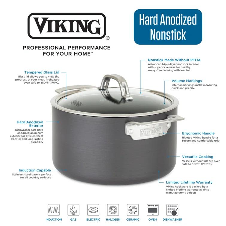 Viking Hard-Anodized Non-Stick 10-Piece Cookware Set