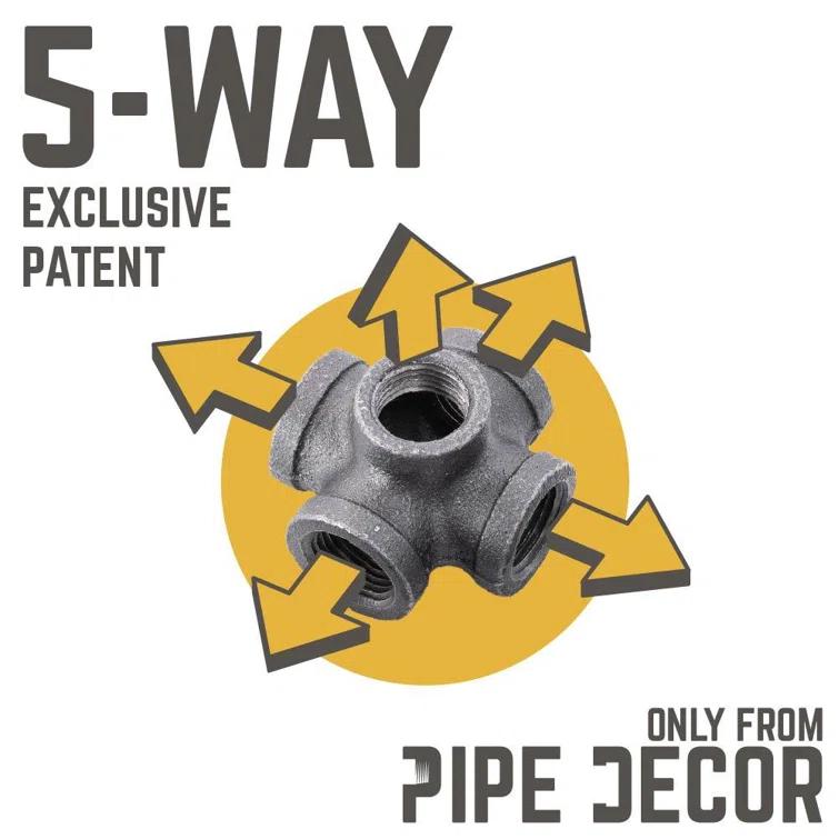 Freestanding Industrial Pipe Toilet Paper Holder