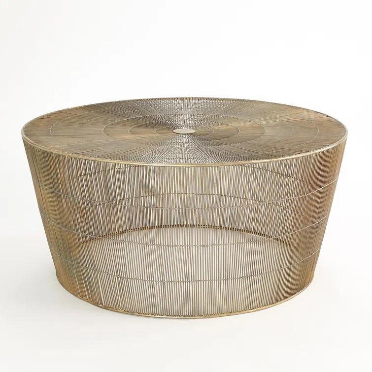 Studio A Home Radiance Coffee Table-Antique Brass