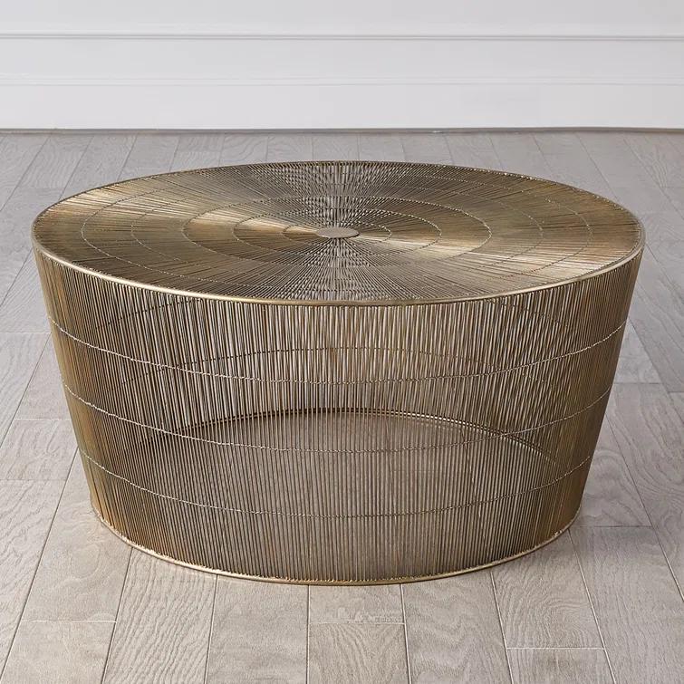 Studio A Home Radiance Coffee Table-Antique Brass