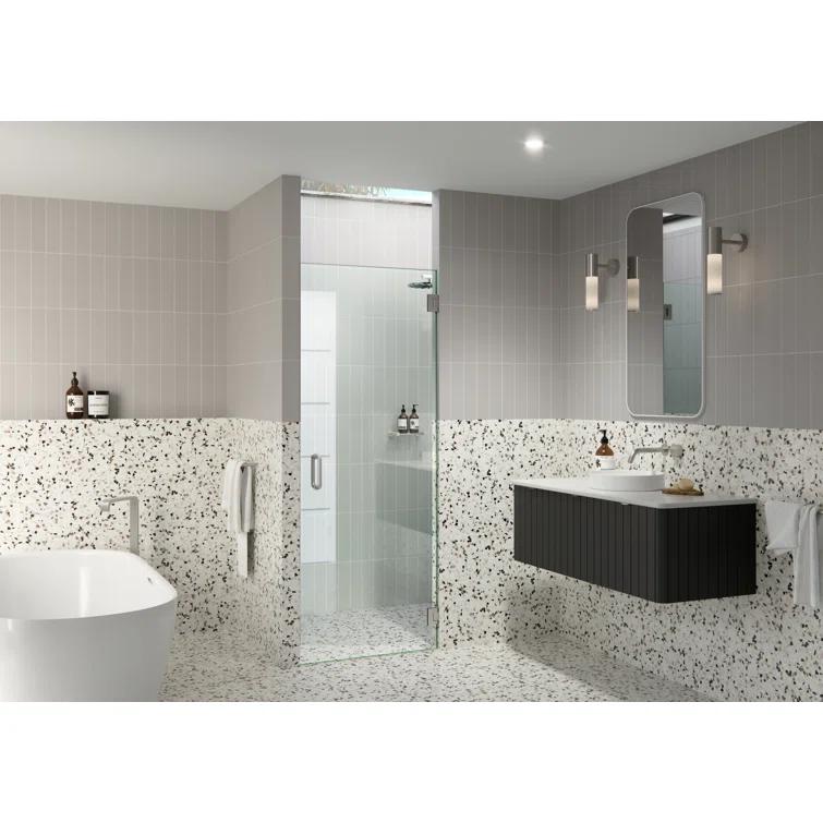 Albedo 28.25 in. x 78 in. Fully Frameless Hinge Shower Door