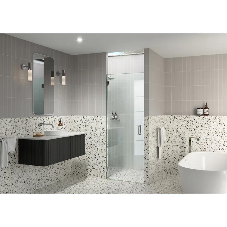 Albedo 28.25 in. x 78 in. Fully Frameless Hinge Shower Door