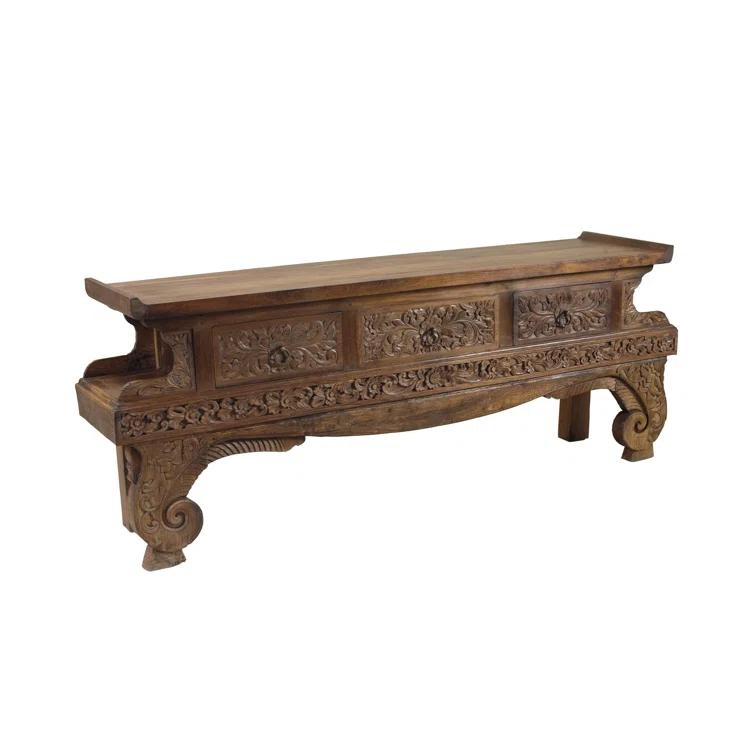 Maitland-Smith Ming 88'' Solid Wood Console Table