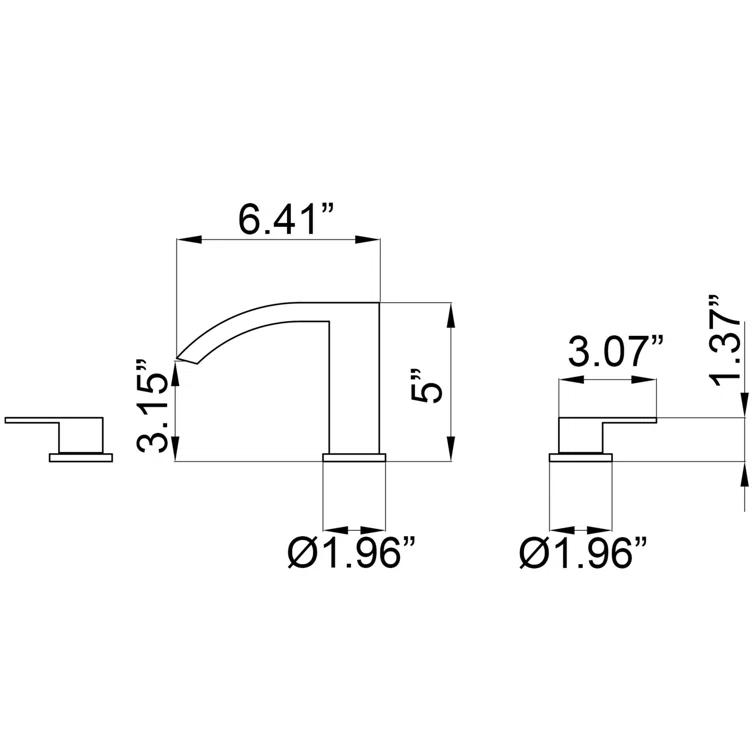 Widespread 2-handle Bathroom Faucet