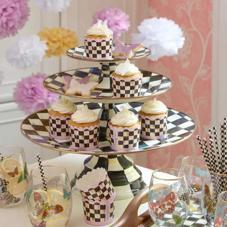 MacKenzie-Childs Courtly Check® Pedestal Platter